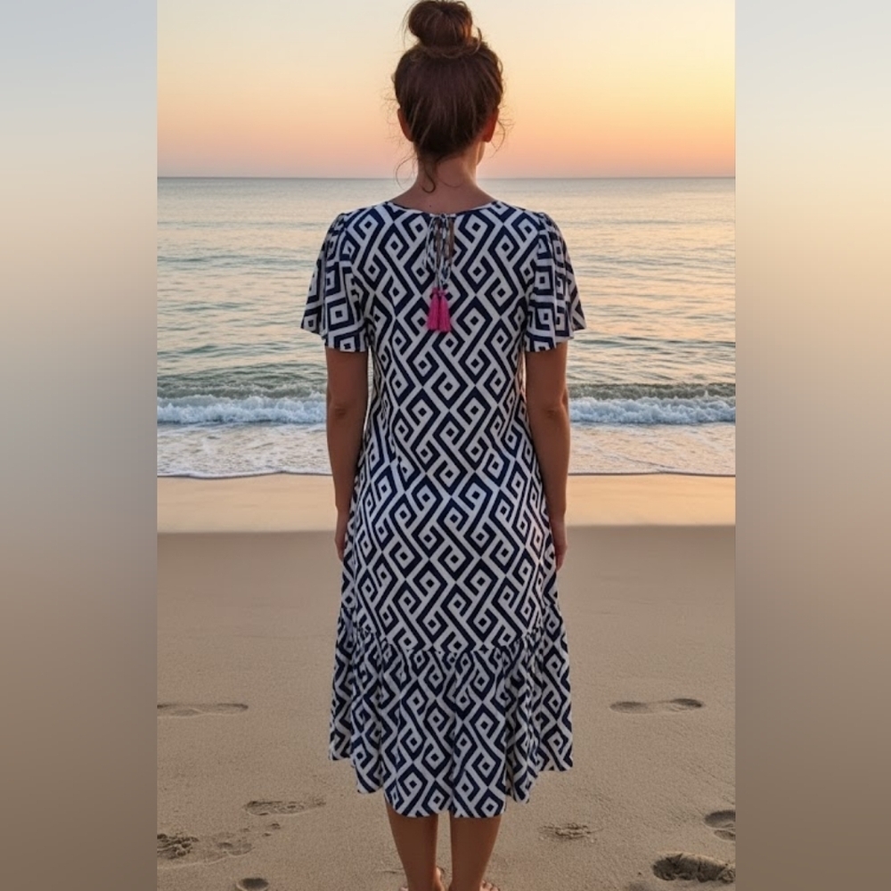 Tommy Bahama printed midi dress size S